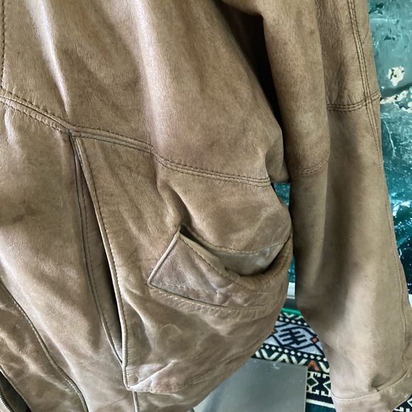 *HP* Hill&Archer, Vintage Bomber Leather Jacket, 44 - Picture 6 of 16